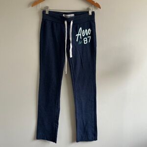 Y2K 2000’s Aeropostale low rise straight leg sweatpants size XS blue